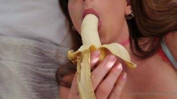 Christina Khalil Banana Blowjob Onlyfans Video on fansgirls.net