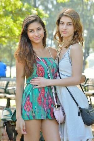 Beautiful teen girls flash their twats in public before fisting at home on fansgirls.net