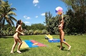 Big ass latina sluts with big tits and asses are undressing outdoor on fansgirls.net