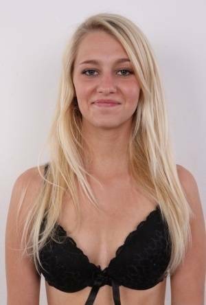 Young blonde girl Tereza tries her hand at being a nude model on fansgirls.net