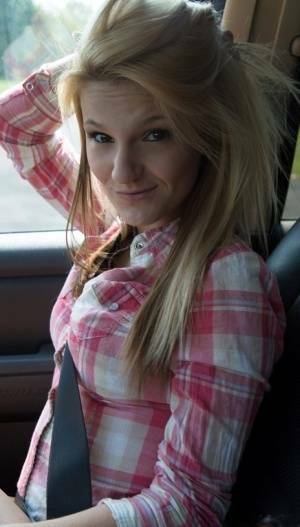 Young blonde girl Hope Harper sucks and fucks her way to a free ride on fansgirls.net