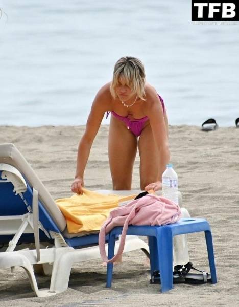 Ashley Roberts Enjoys the Beach on Holiday in Marbella on fansgirls.net