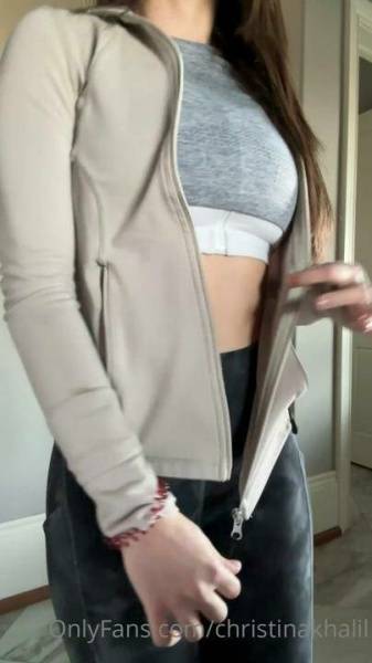 Christina Khalil Sexy Gym Outfit Strip Onlyfans Video Leaked on fansgirls.net