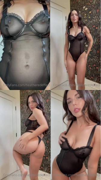 HeatheredEffect See-Through Lingerie Strip OnlyFans Video Leaked on fansgirls.net